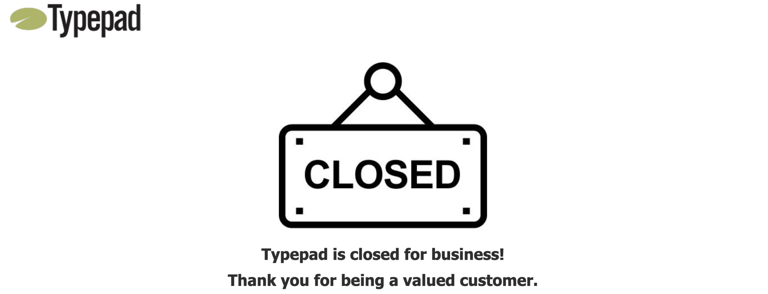 Why TypePad Failed and Closed