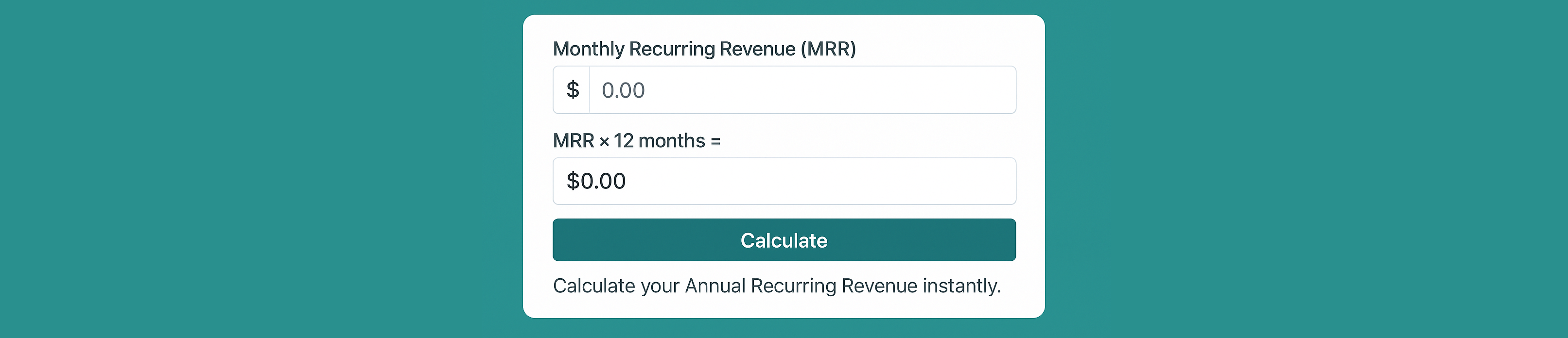 Free Annual Recurring Revenue (ARR) Calculator