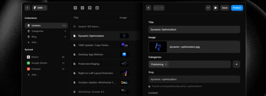 Framer CMS