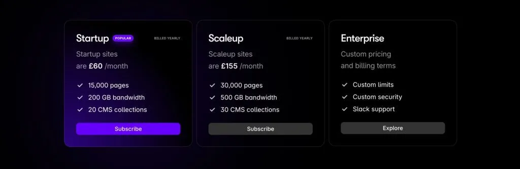Framer pricing