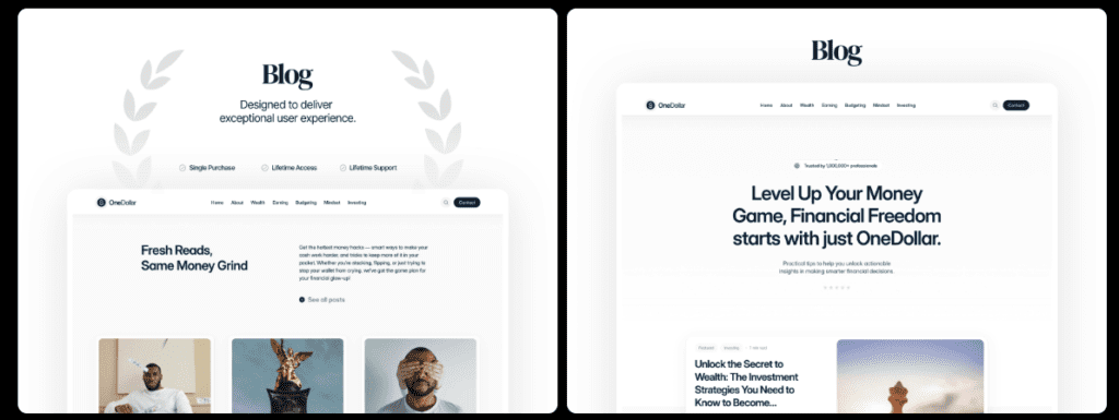 OneDollar blog template