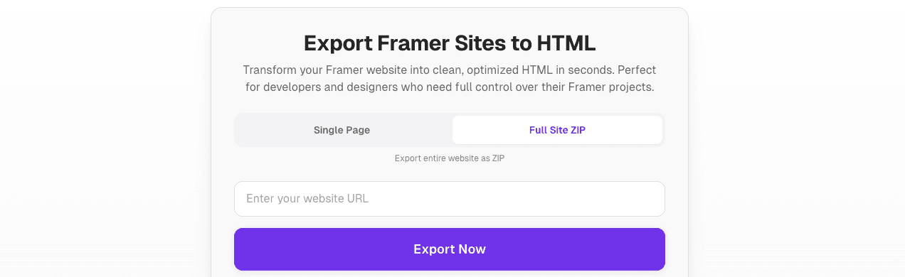 How To Convert Framer Site to Static HTML For Free