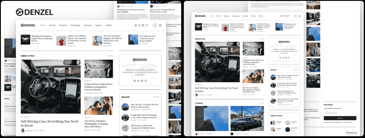 Best Framer magazine templates for publishers in 2026