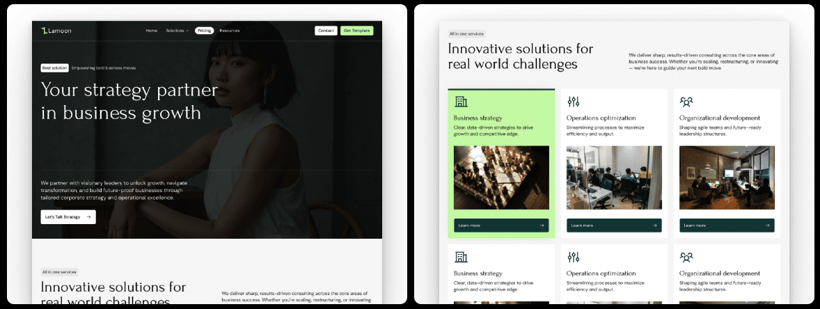Best Framer business templates for corporate websites