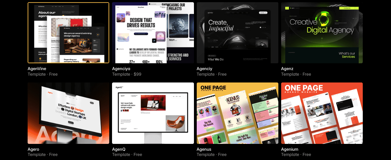 Best Framer agency templates for client-facing websites