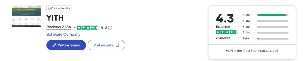 Yith on Trustpilot