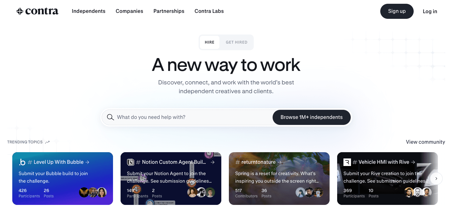 Contra Review for Hiring Framer Designers