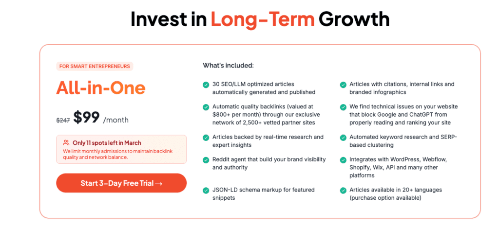 Babylovegrowth pricing plans