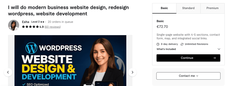 Fiverr pricing