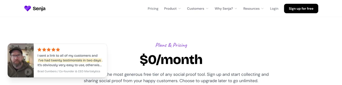 Senja Review: Can One Person Really Get Enough from a Free Testimonial Tool?