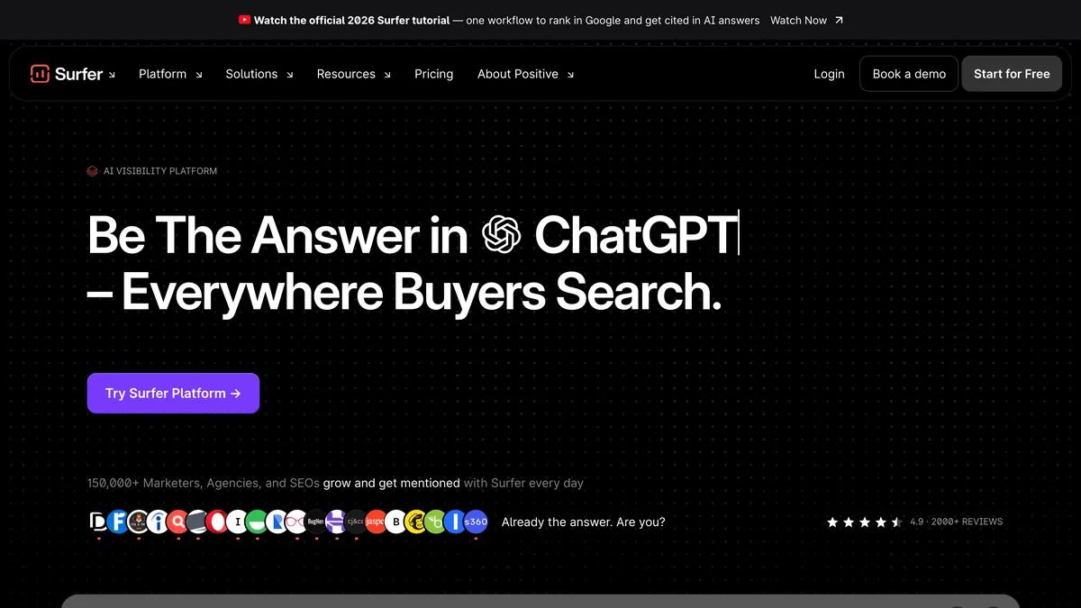 Surfer SEO screenshot — Surfer SEO vs Search Atlas: Heavy-Duty Alternatives for Serious SEO